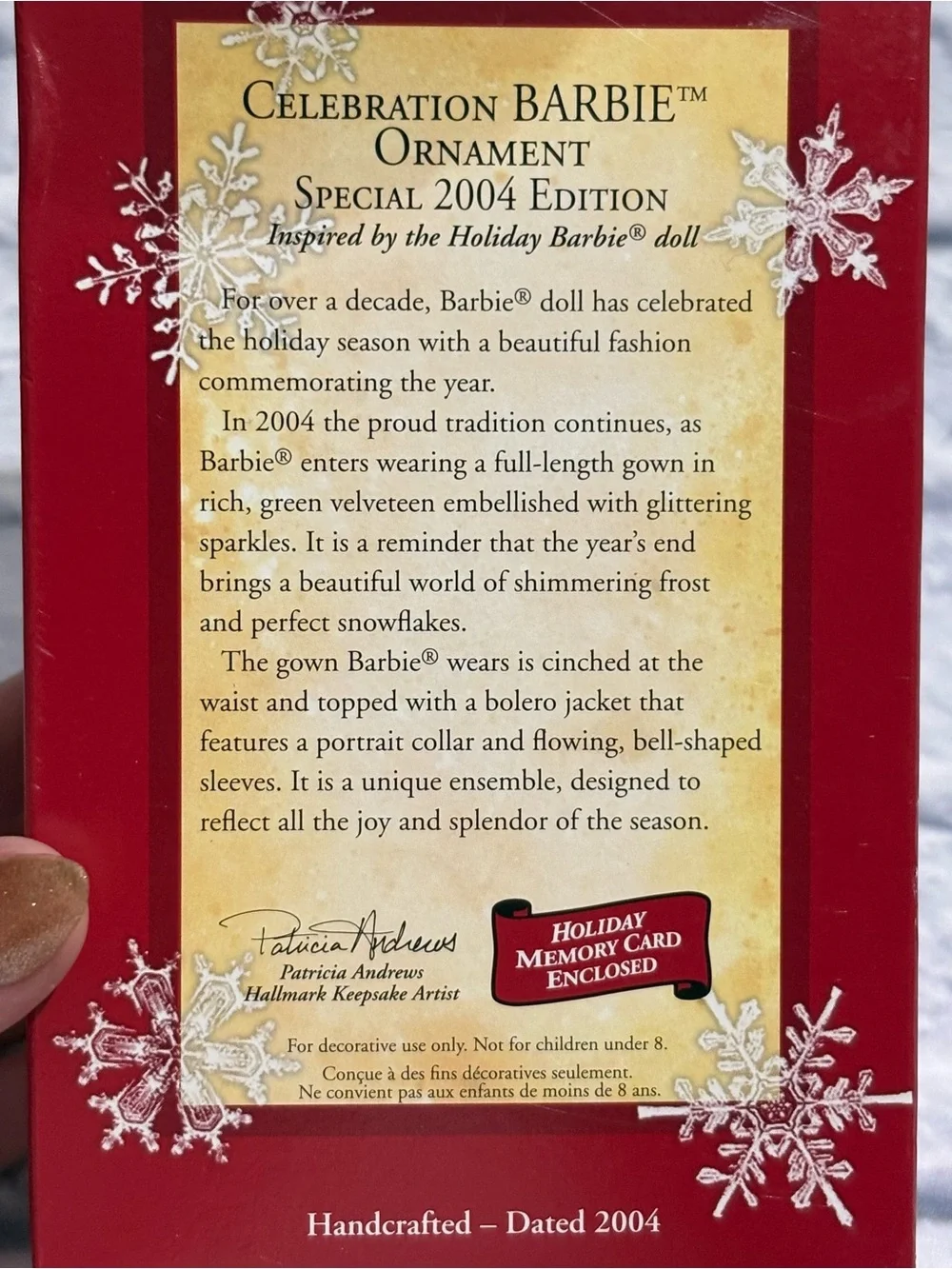 Vintage 2004 Hallmark “Celebration Barbie” collectors series ornament